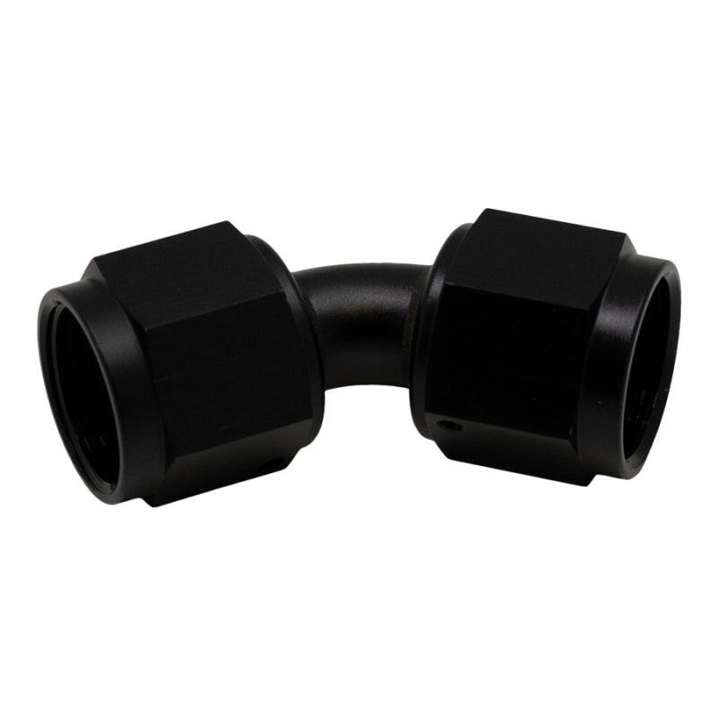 DeatschWerks 8AN Flare Female Swivel 45-Degree to 8AN Flare Female Swivel - Anodized Matte Black Fittings DeatschWerks