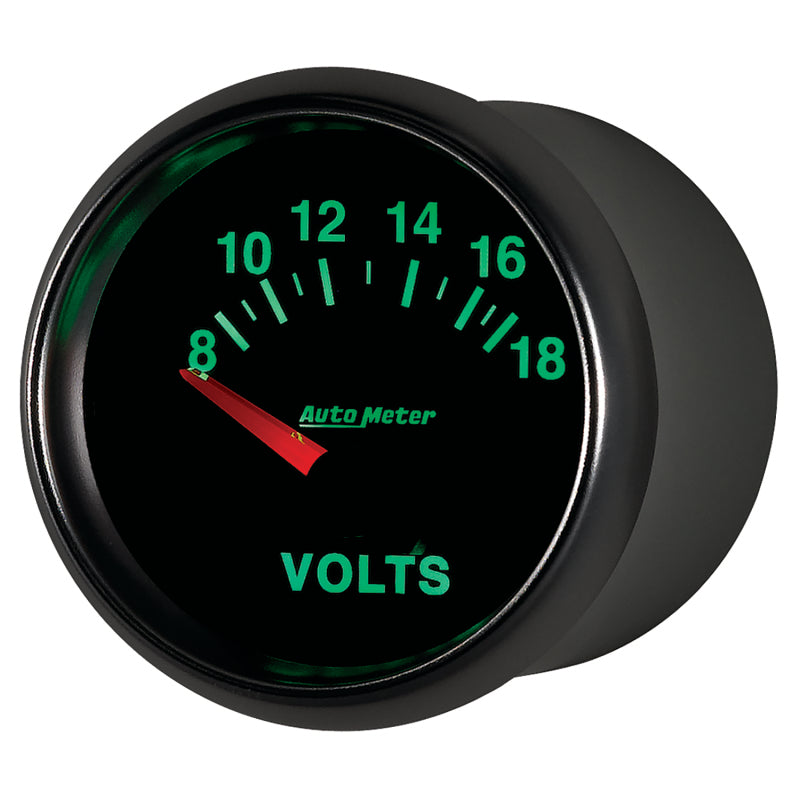 Autometer GS 52mm 8-18 Volts Short Sweep Electronic Voltmeter Gauge Gauges AutoMeter