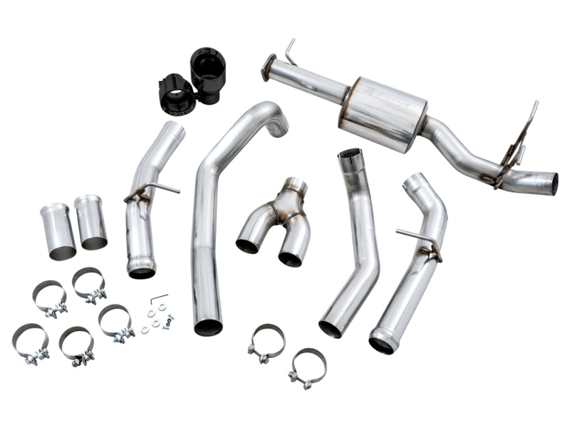 AWE Tuning 19-21 RAM 1500 5.7L (w/Cutouts) 0FG Dual Rear Exit Cat-Back Exhaust - Diamond Black Tips Catback AWE Tuning