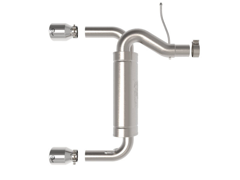 aFe Vulcan 3in 304 SS Axle-Back Exhaust 2021 Ford Bronco L4-2.3L (t)/V6-2.7L (tt) w/ Polished Tips Catback aFe