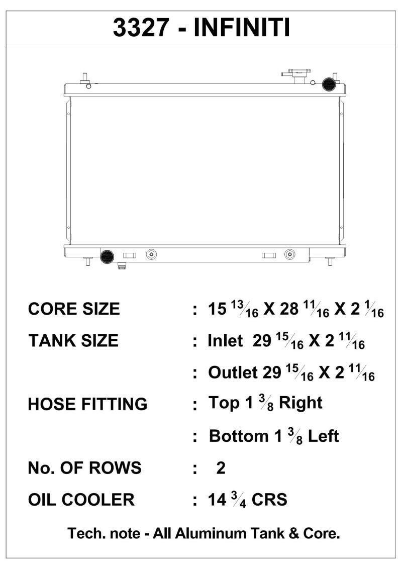CSF 03-07 Infiniti G35 Radiator Radiators CSF