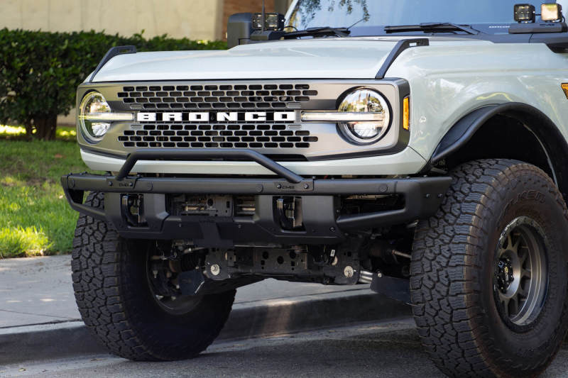 DV8 Offroad 21-22 Ford Bronco Factory Front Bumper Licence Relocation Bracket - Front License Plate Relocation DV8 Offroad