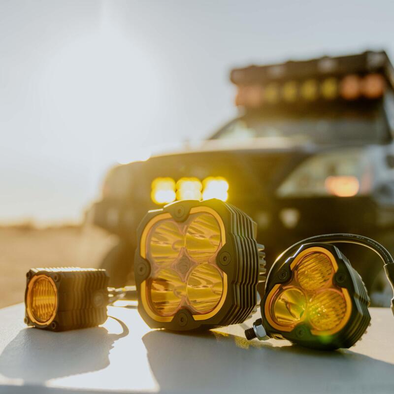KC HiLiTES FLEX ERA 1 Performance Yellow Spread Beam Lens Light Accessories and Wiring KC HiLiTES