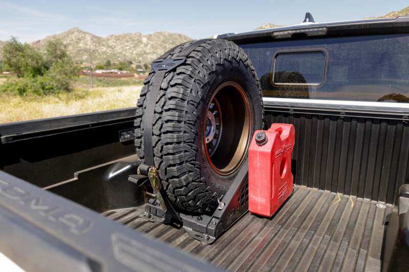 DV8 Offroad Truck Bed Universal Tire Carrier & Accessory Mount Chase Racks DV8 Offroad