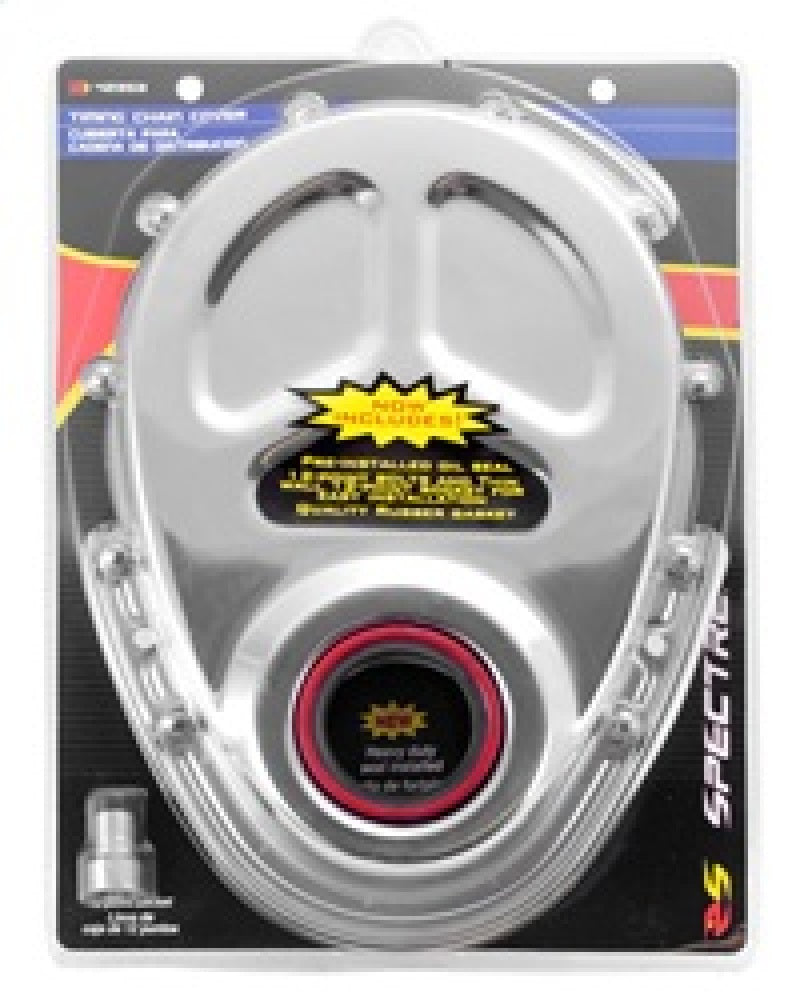 Spectre SB Chevrolet Timing Cover (Incl. Pre-Installed Seal/Gaskets/Bolts) - Chrome Timing Covers Spectre