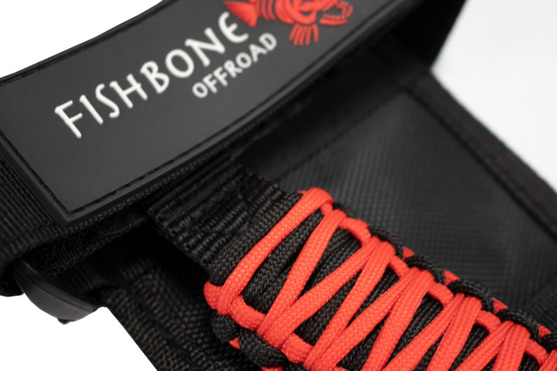 Fishbone Offroad Paracord Grab Handles w/Three Straps Red Dash & Interior Trim Fishbone Offroad