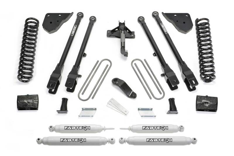 Fabtech 23-24 Ford F450/F550 4WD 6in 4 Link Lift Kit w/ Performance Shocks Lift Springs Fabtech