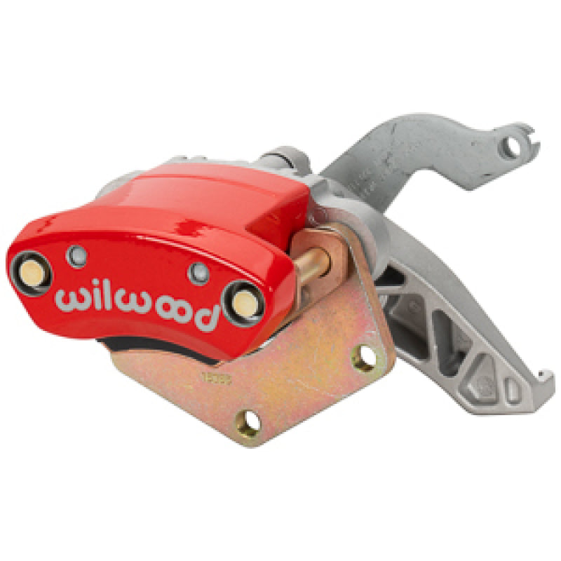 Wilwood RH MC4 Mechanical Parking Brake Caliper - 2.00in Bracket - 1.10in Disc - Red Brake Calipers - Perf Wilwood