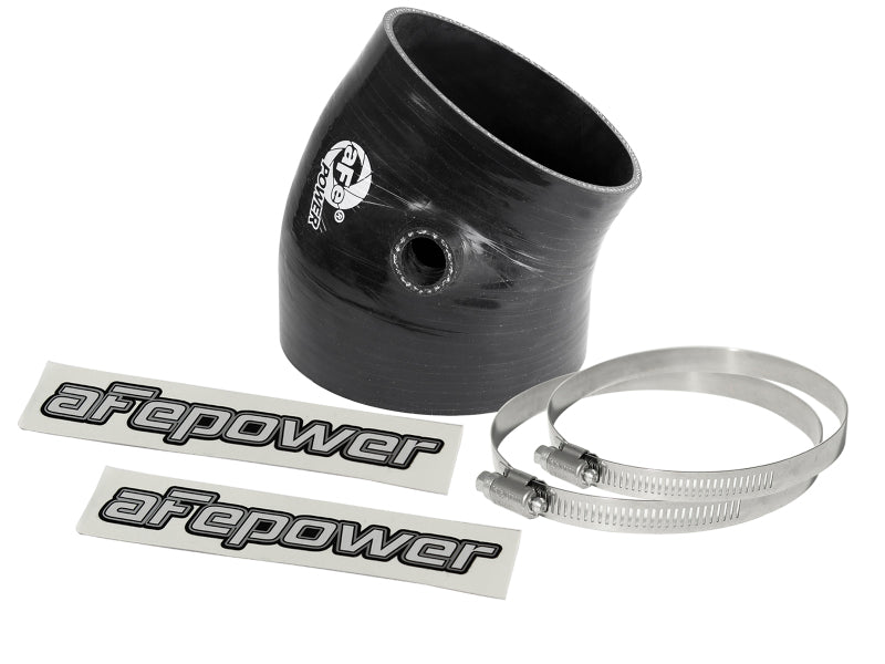 aFe Magnum FORCE Intake Coupling Kit (4-3/8 IN ID to 3-3/4 IN ID x 30 Deg.) Elbow Coupler - Black Air Intake Components aFe
