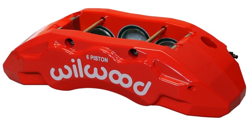 Wilwood Caliper-TX6R- R/H - Red 1.75/1.62/1.62in Pistons 1.38in Disc Brake Calipers - Perf Wilwood