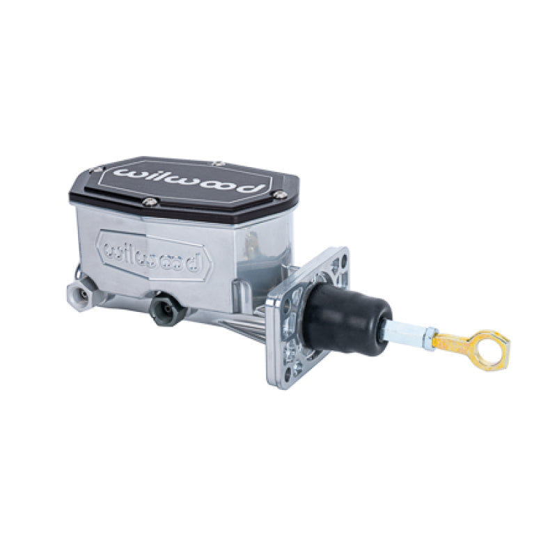 Wilwood Compact Tandem Master Cylinder w/ Mopar 4 Bolt Flange w/ Pushrod 15/16in Bore - Chrome Brake Master Cylinder Wilwood