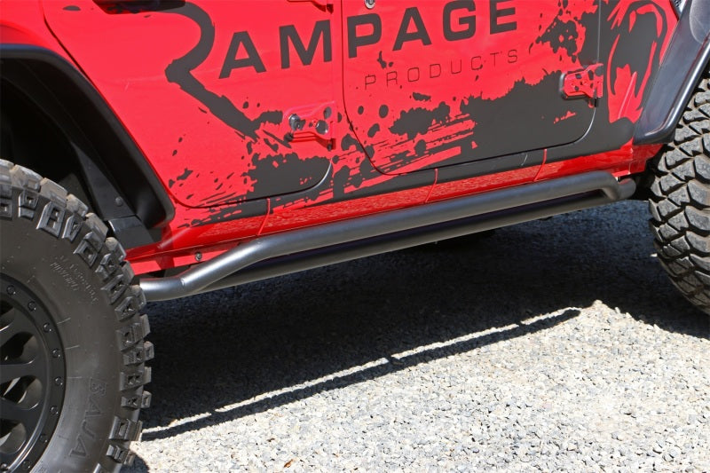 Rampage 2018-2019 Jeep Wrangler(JL) Unlimited Sport S 4-Door Rail Slide Step - Black Side Steps Rampage
