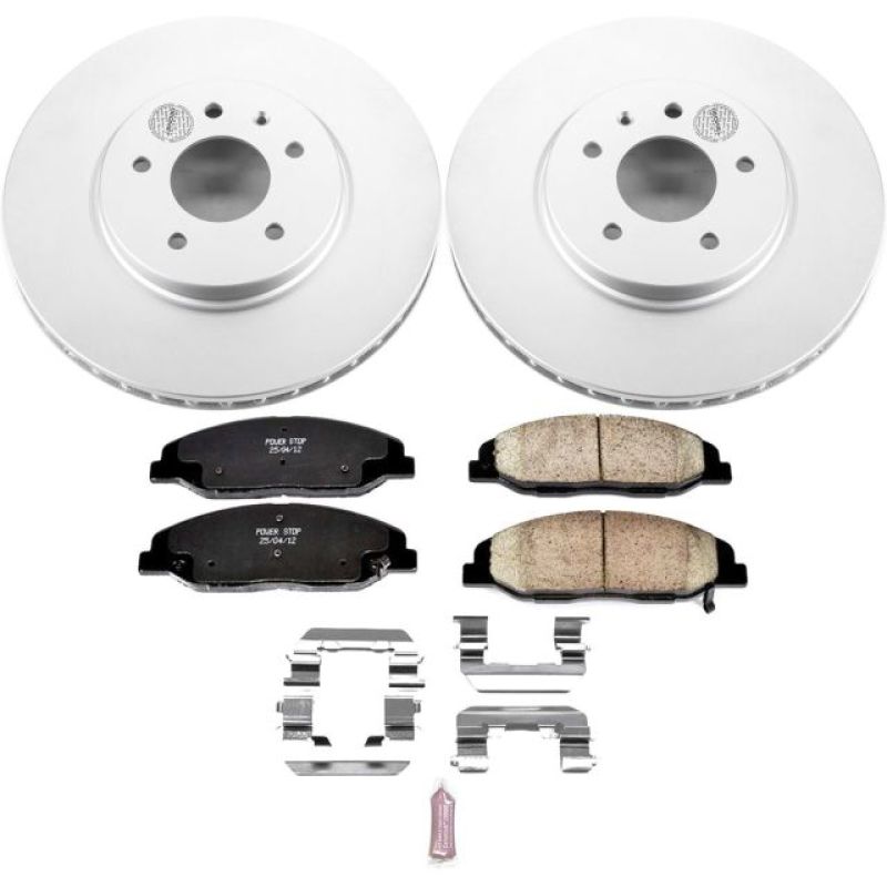 Power Stop 09-11 Cadillac STS Front Z17 Evolution Geomet Coated Brake Kit Brake Kits - Performance Blank PowerStop