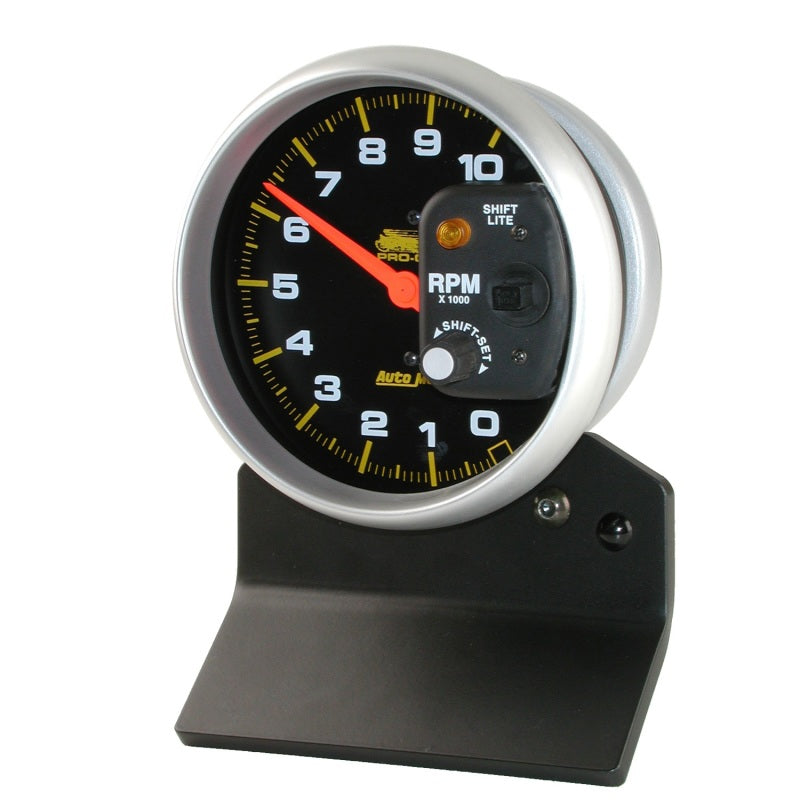 Autometer Pro-Cycle Gauge Tach 5in 10K Rpm W/ Shift-Lite 2 & 4 Cylinder Black Pro-Cycle Gauges AutoMeter