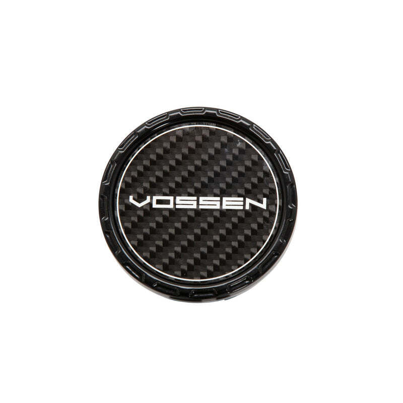 Vossen Classic Carbon Billet Sport Cap 2.0 - Large (VHFL) - Gloss Black - Twill Weave (Gloss) Wheel Center Caps Vossen