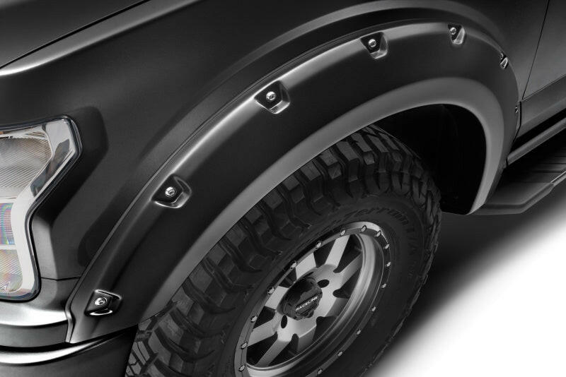 Bushwacker 18-20 Ford F-150 (Excl Models w/Tech Pkg) Pocket Style Flares 4pc - Agate Black Met Fender Flares Bushwacker