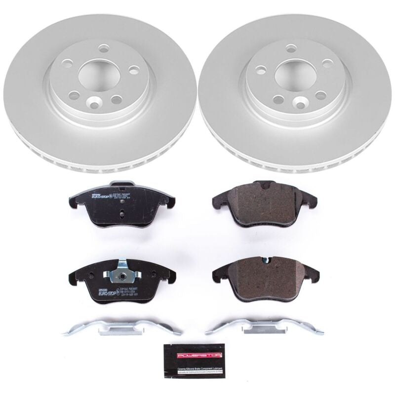 Power Stop 11-14 Volvo S60 Front Euro-Stop Brake Kit Brake Kits - OE PowerStop