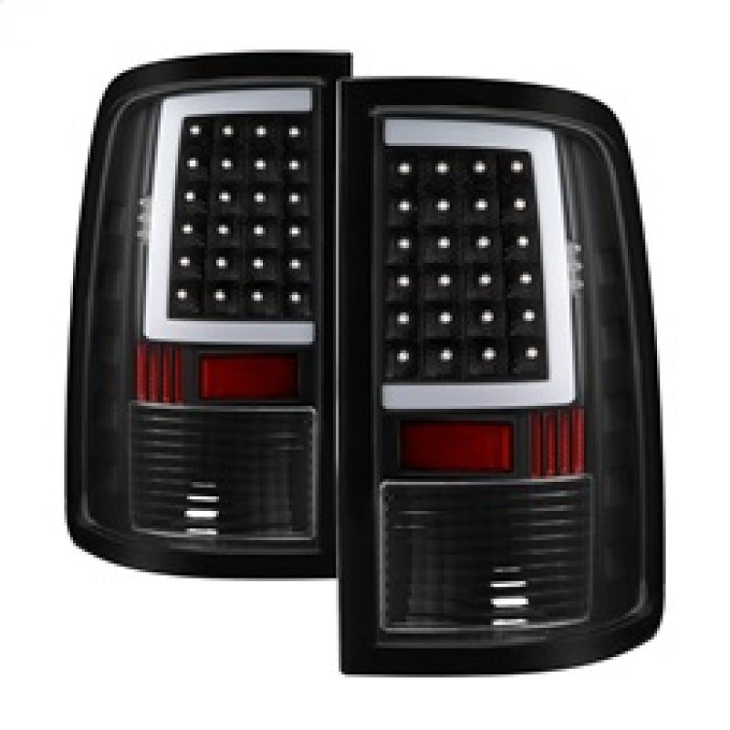 xTune 13-18 Dodge Ram 1500 LED Tail Lights - Black (ALT-ON-DRAM13V2-LBLED-BK) Tail Lights SPYDER