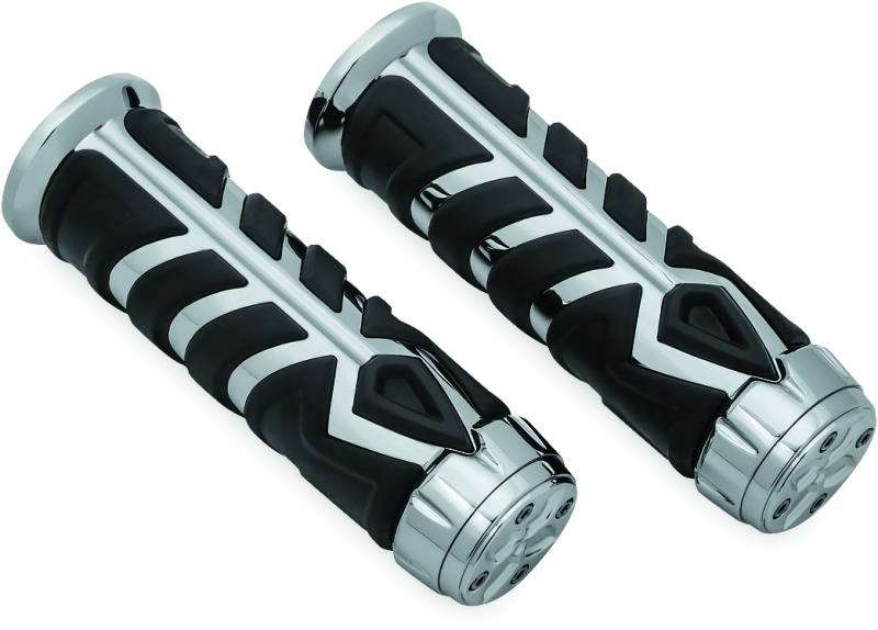 Kuryakyn Spear Grips For 14-17 Indian Chrome Grips Kuryakyn