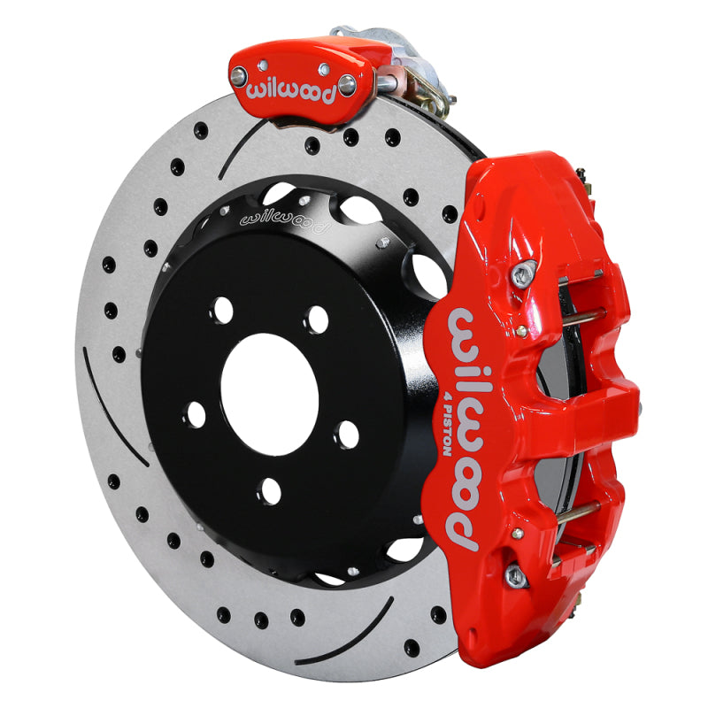 Wilwood kit rear AERO4 C7 vette front spindle 14.00X 1.10 rotor GT SRP red Big Brake Kits Wilwood