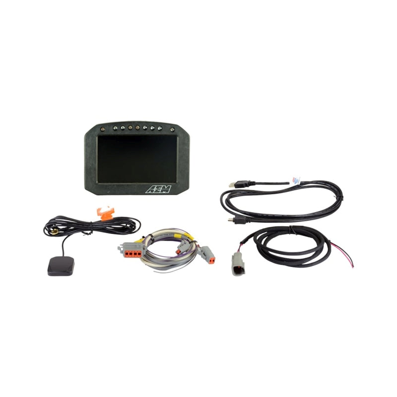 AEM CD-5G Carbon Flush Digital Dash Display w/ Internal 20Hz GPS & Antenna Gauges AEM