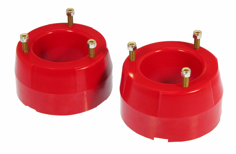 Prothane 94-05 Dodge Ram 4wd Front Coil Spring 2in Lift Spacer - Red Spring Insulators Prothane