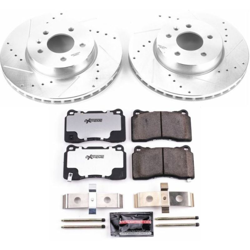 Power Stop 13-18 Cadillac ATS Front Z26 Street Warrior Brake Kit Brake Kits - Performance D&S PowerStop