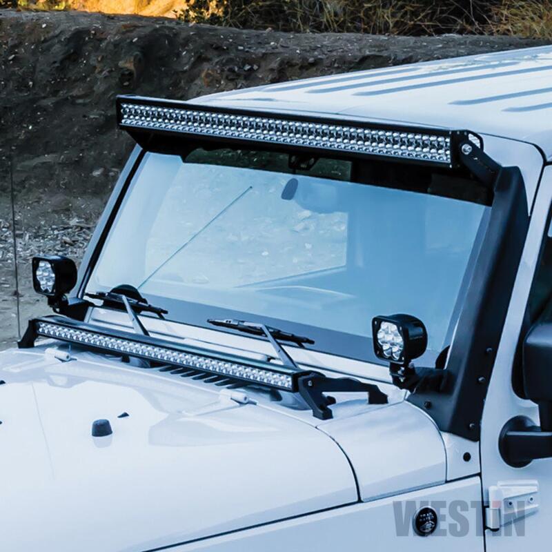 Westin/Snyper 07-17 Jeep Wrangler Snyper Pillar LED Light Mount - Textured Black Light Mounts Westin