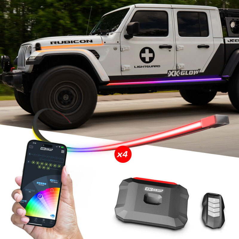 XK Glow Addressable Accent Light Strip Kit For Jeep - Case of 20 Light Accessories and Wiring XKGLOW