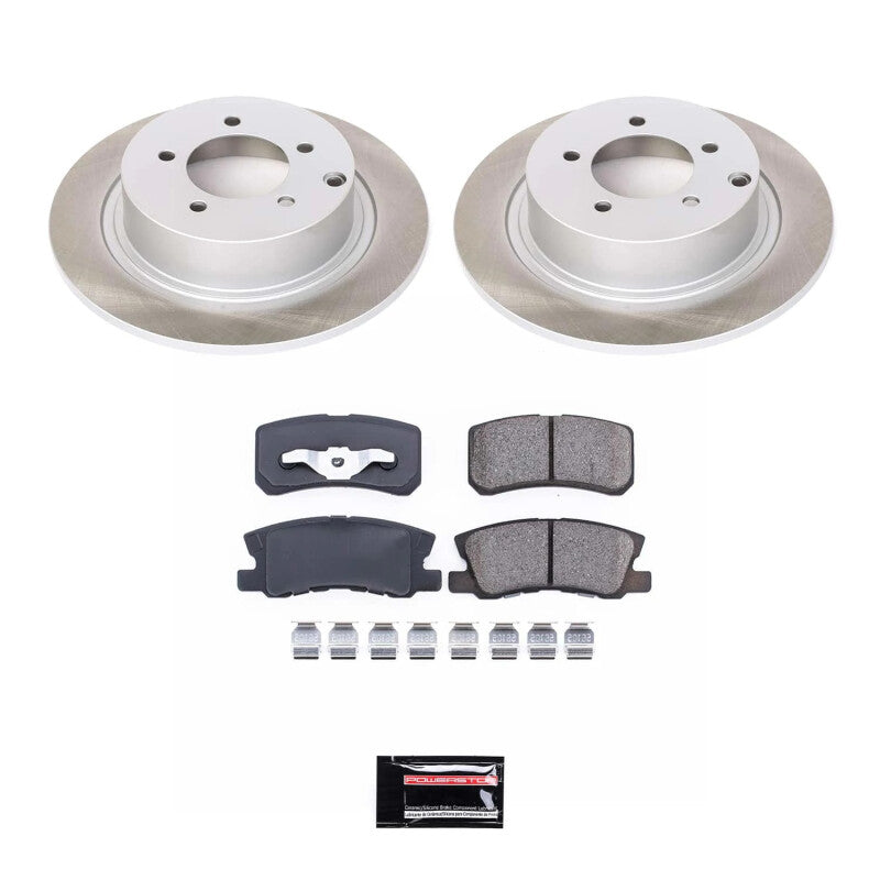 Power Stop 11-12 Mitsubishi Outlander Sport Rear Semi-Coated Rotor Kit Brake Kits - Performance Blank PowerStop