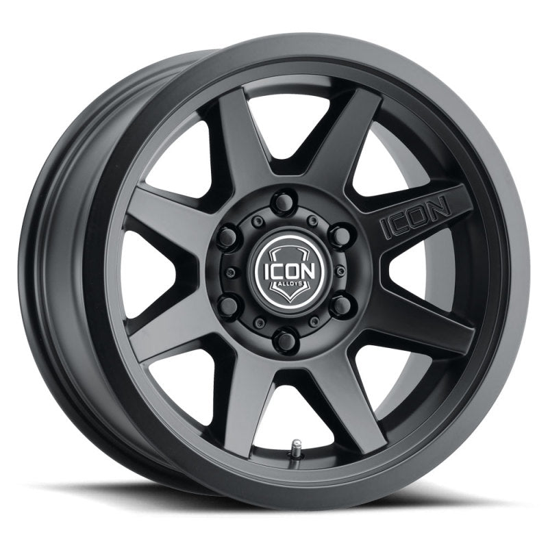 ICON Rebound SLX 17x8.5 6 x 135 6mm Offset 5.75in BS 87.1mm Bore Satin Black Wheel Wheels - Cast ICON