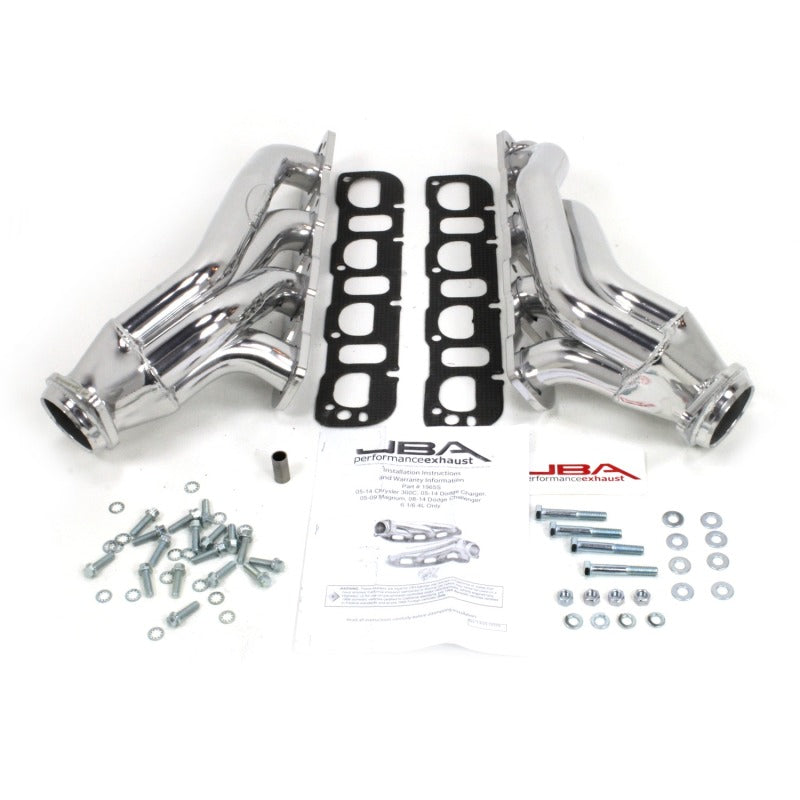 JBA 05-14 Chrysler 6.1/6.4L HEMI 1 7/8in Primary Silver Ctd Cat4Ward Header Headers & Manifolds JBA