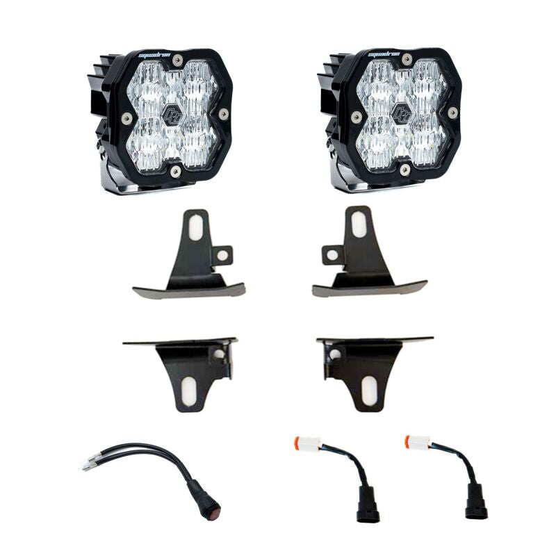 Baja Designs 17-22 Ford Super Duty / 15-20 F-150 Squadron Sport 2.0 Fog Pocket Kit (WC) - Clear Fog Lights Baja Designs