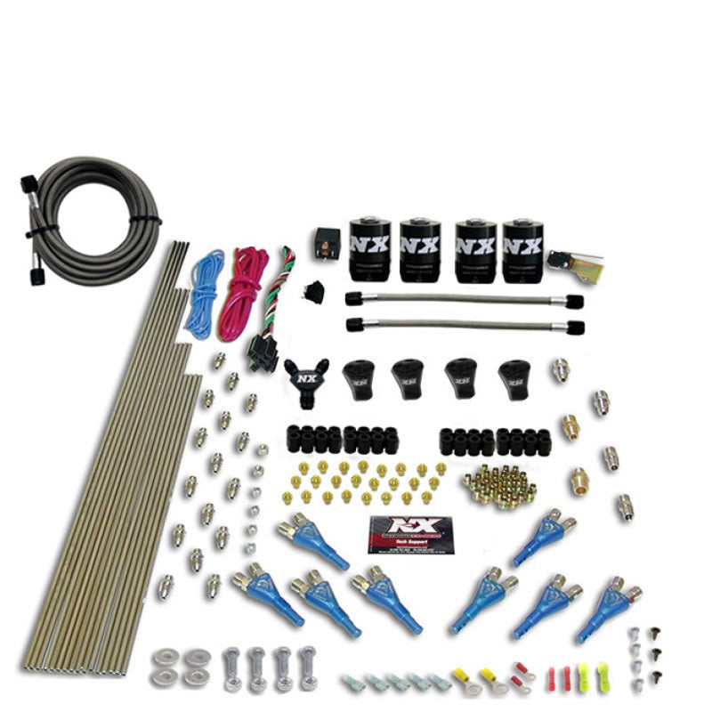Nitrous Express Pro-Shk/Gas Nitrous Kit (200-600HP) 4 Solenoids w/o Bottle Nitrous Systems Nitrous Express