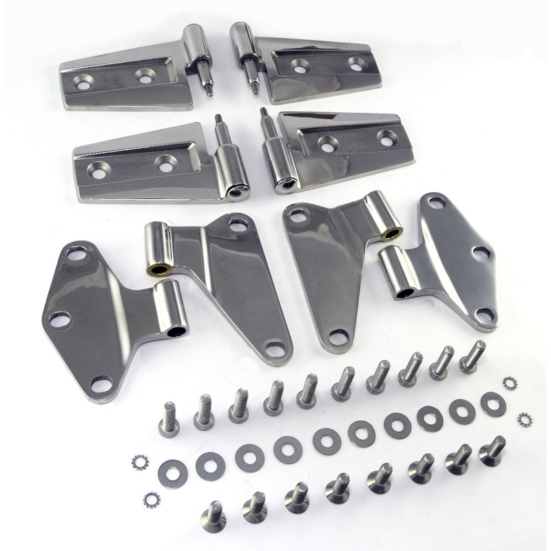 Rugged Ridge 07-18 Jeep Wrangler JK Stainless Steel Door Hinge Kit Hardware Kits - Other Rugged Ridge