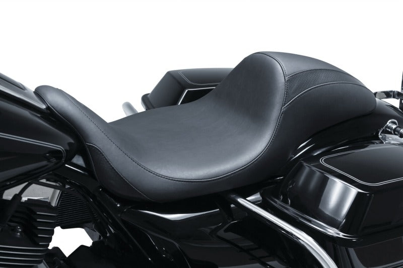 Mustang 08-21 Harley Electra Glide, Rd Glide, Rd King, Str Glide Hightail Fastback 1PC Seat - Black One-Piece Motorcycle Seats Mustang Motorcycle