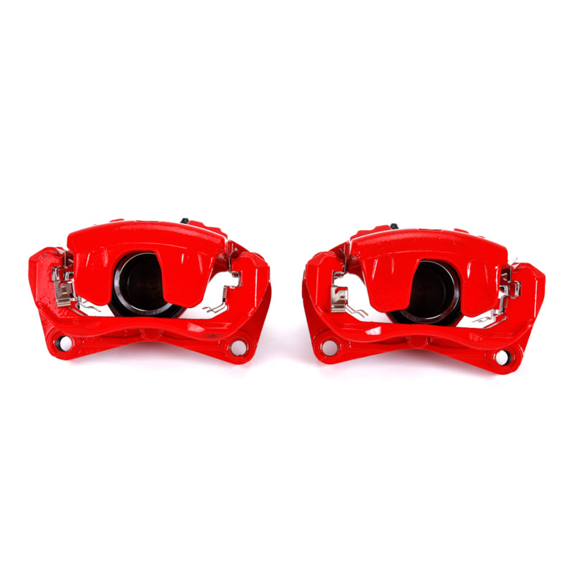Power Stop 07-10 Nissan Altima Front Red Calipers w/Brackets - Pair Brake Calipers - Perf PowerStop