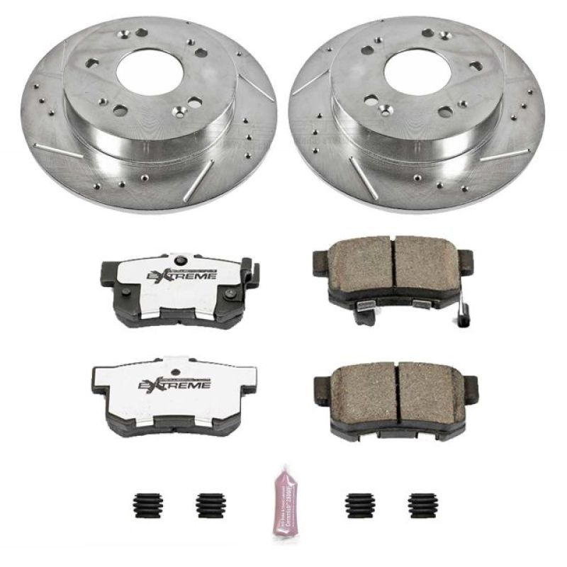 Power Stop 13-15 Acura ILX Rear Z26 Street Warrior Brake Kit Brake Kits - Performance D&S PowerStop