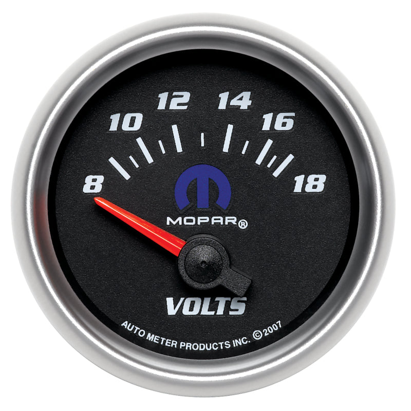 Autometer Mopar 52.4mm SSE 8-18 Volts Voltmeter Gauge Gauges AutoMeter