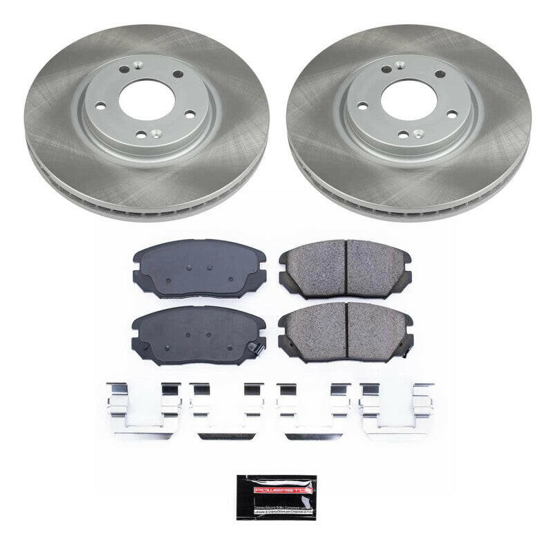 Power Stop 07-09 Kia Amanti Front Semi-Coated Rotor Kit Brake Kits - Performance Blank PowerStop