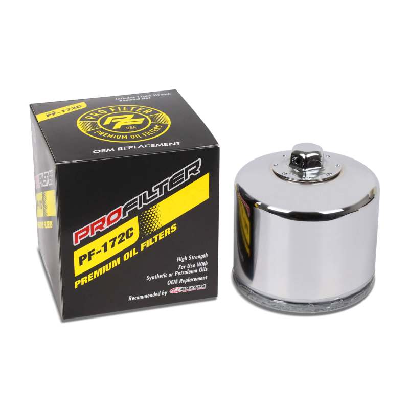 ProFilter Harley Spin-On Chrome Various Performance Oil Filter Oil Filters ProFilter