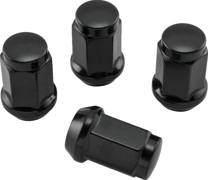 QuadBoss Lug Nuts 12x1.5 - 17mm-Od - Black - Box of 4 Lug Nuts QuadBoss