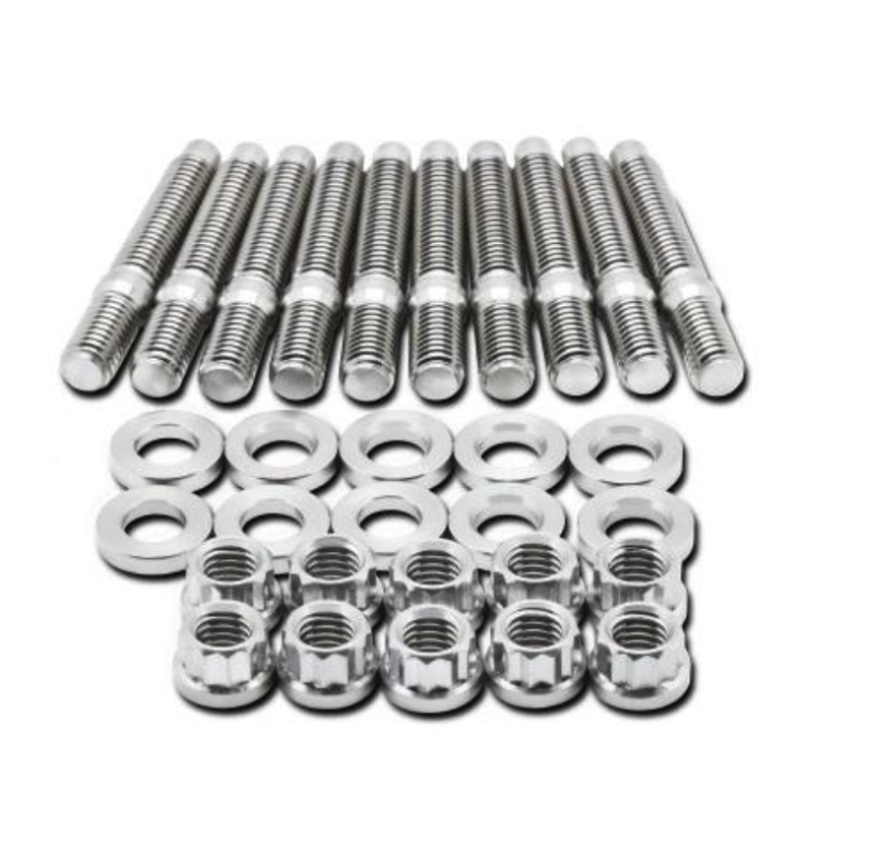 BLOX Racing SUS303 Stainless Steel Intake Manifold Stud Kit M8 x 1.25mm 55mm in Length - 9-piece Hardware Kits - Other BLOX Racing