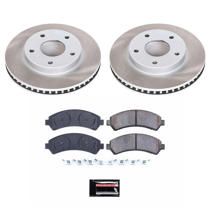 Power Stop 97-01 Oldsmobile Bravada Front Semi-Coated Rotor Kit Brake Kits - Performance Blank PowerStop