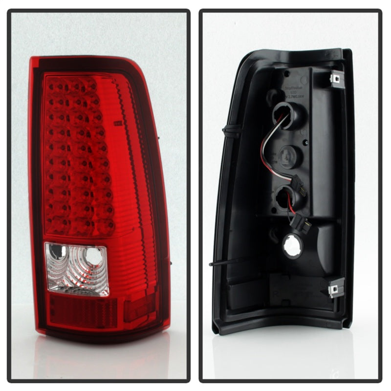 xTune Chevy Silverado 1500/2500/3500 99-02 LED Tail Lights Red Clear ALT-ON-CS99-LED-RC Tail Lights SPYDER