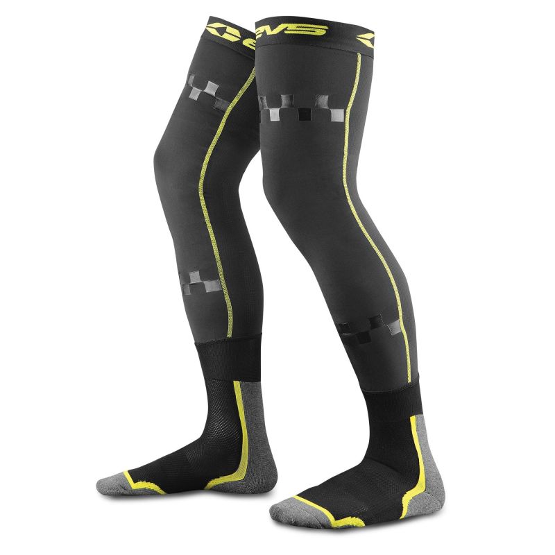 EVS Fusion Sock Combo Black/Hivis - Large/XL Footwear EVS