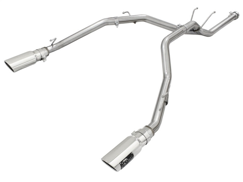 aFe MACHForce XP DPF-Back Exhaust 2.5in SS with Polished Tips 2014 Dodge Ram 1500 V6 3.0L EcoDiesel DPF Back aFe