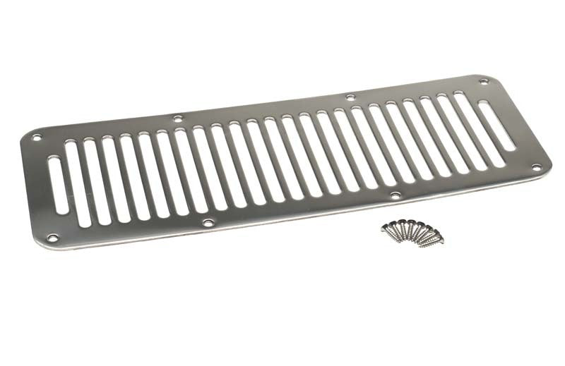 Kentrol 87-95 Jeep Wrangler YJ Hood Vent 8 Holes- Polished Silver Hoods Kentrol
