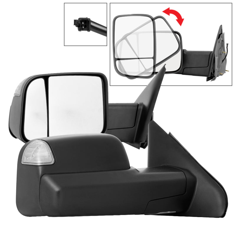 xTune Dodge Ram 02-09 G2 Manual Extendable / Manual Heated Mirror - MIR-DRAM02S-G2-MA-SET Side Mirrors SPYDER