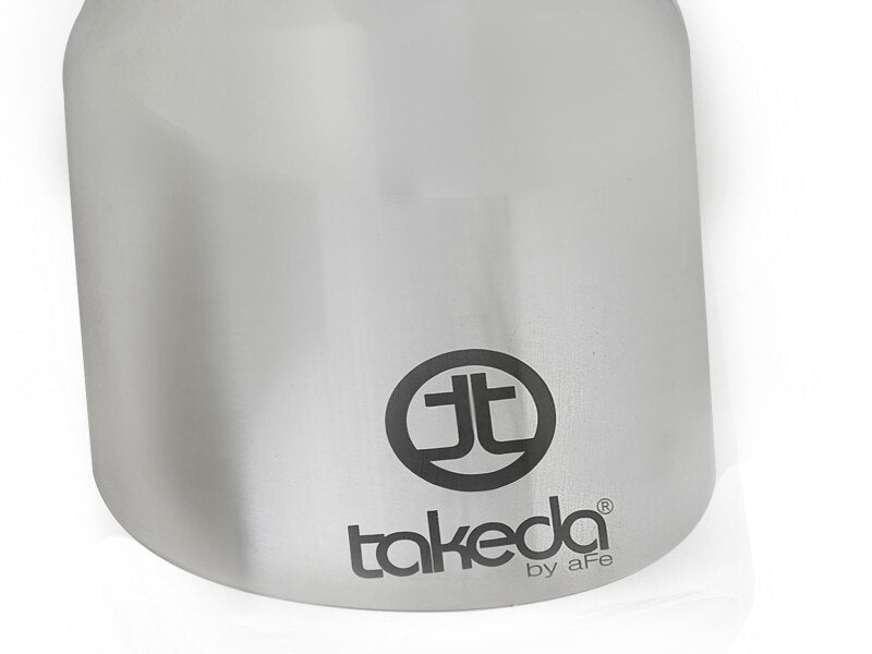 aFe Takeda Universal Exhaust Tip 2-1/2 IN Inlet x 4 IN Outlet x 6 IN L- Polished Tips aFe
